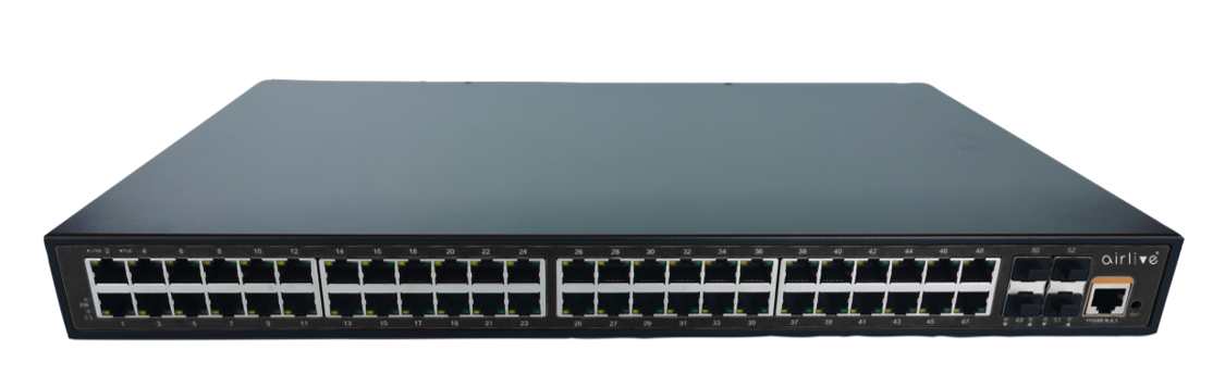 POE-XGS4804M-600: Managed 600W Gigabit PoE+ switch_L2+ SNMP & PoE managed  Switch with Advanced VLAN Policy_PoE Switch_Products, wifi6 MESH  Router, AirLive, Managed Switch, 5G