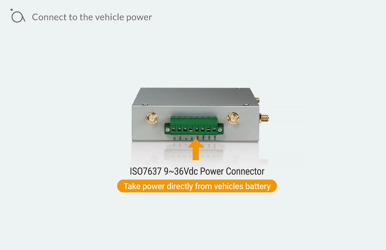 Connect to the vehicle power