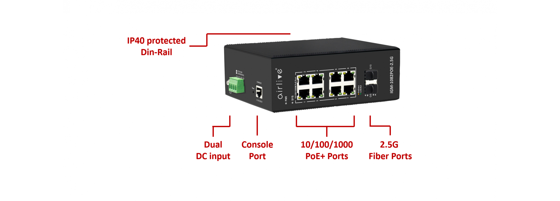 Reliable Industrial-grade Managed POE Switch for extreme environment with VLAN and QoS