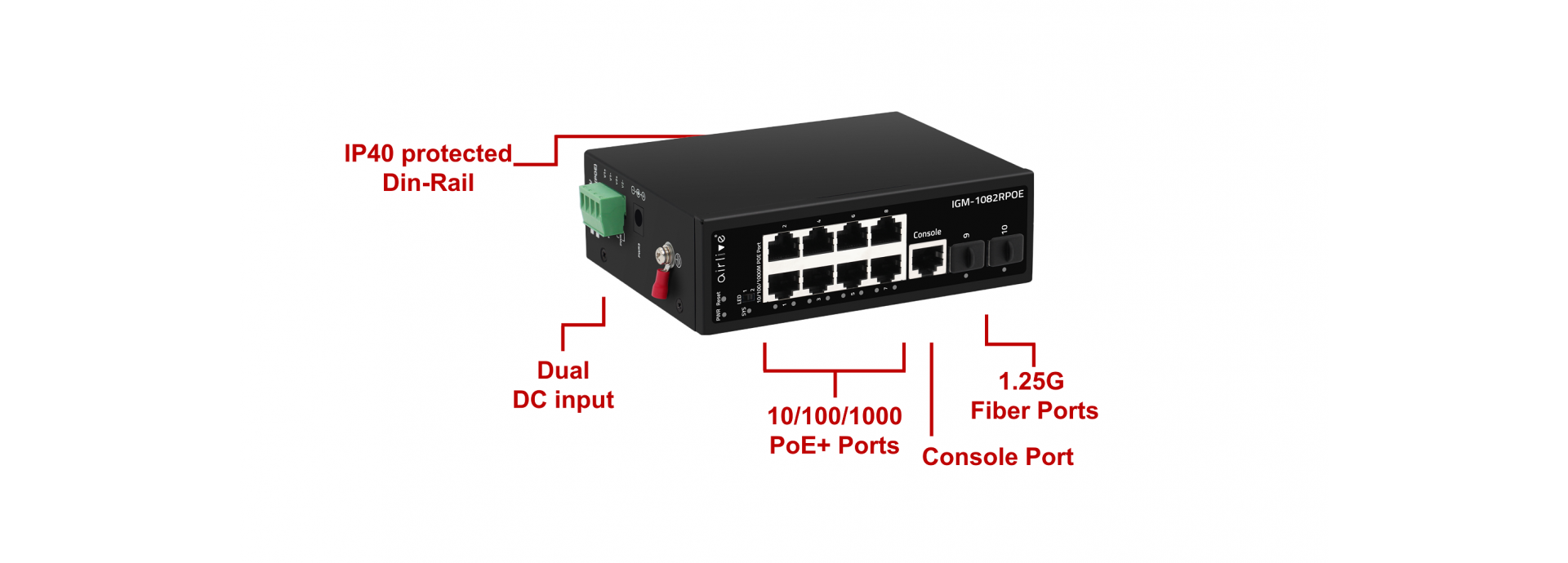 Reliable Industrial-grade Managed POE Switch for extreme environment With VLAN and QoS