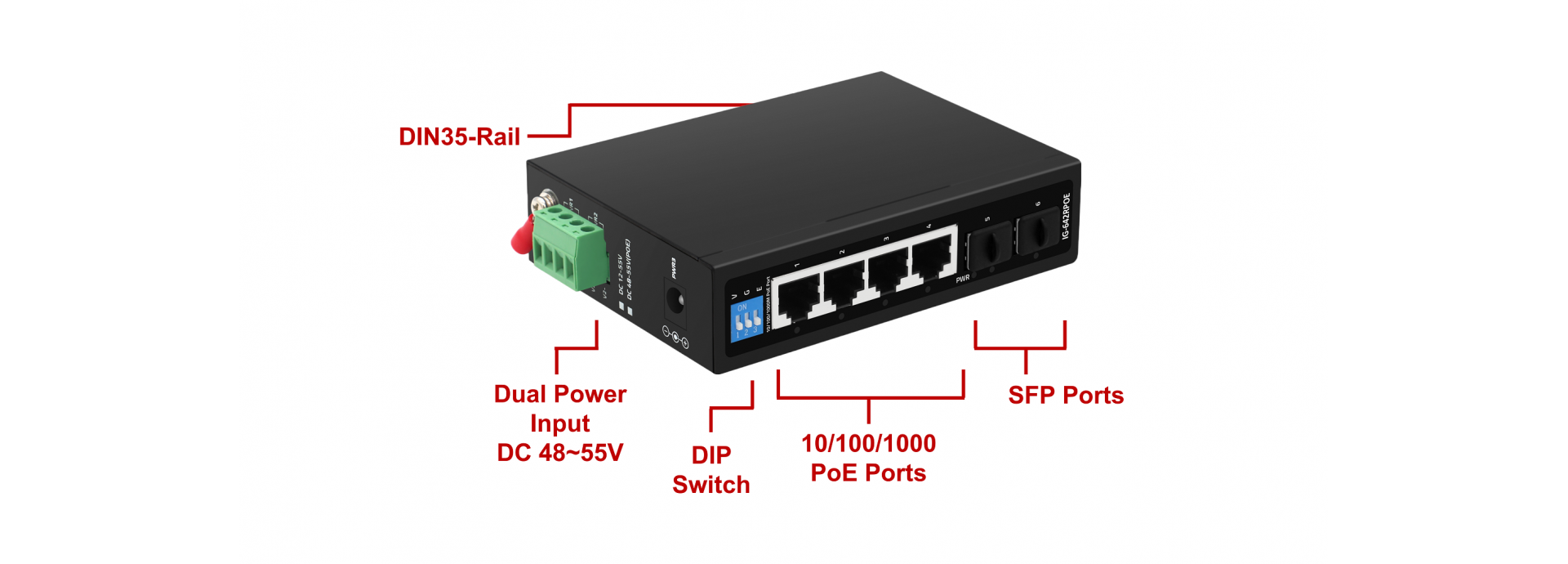 Reliable Industrial-grade Unmanaged POE Switch for extreme environment