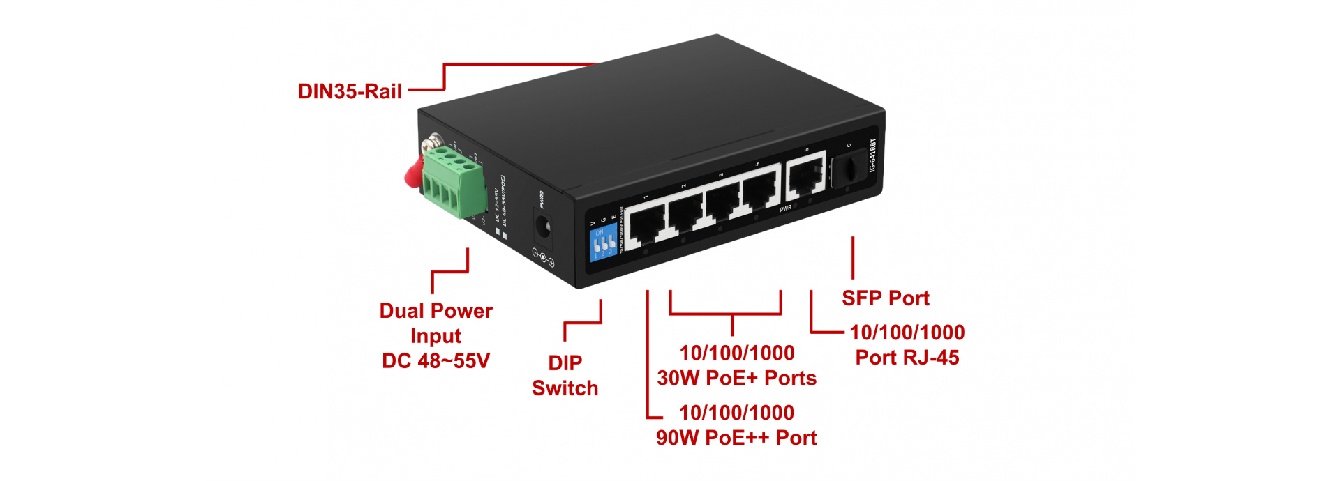 Reliable Industrial-grade Unmanaged POE Switch for extreme environment