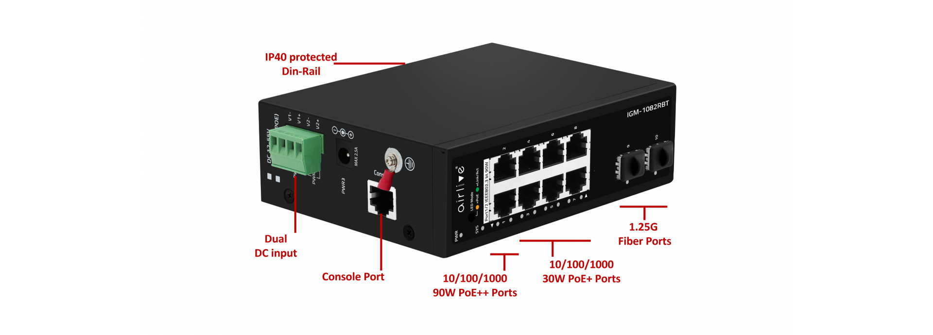 Reliable Industrial-grade Managed POE Switch for extreme environment With VLAN and QoS