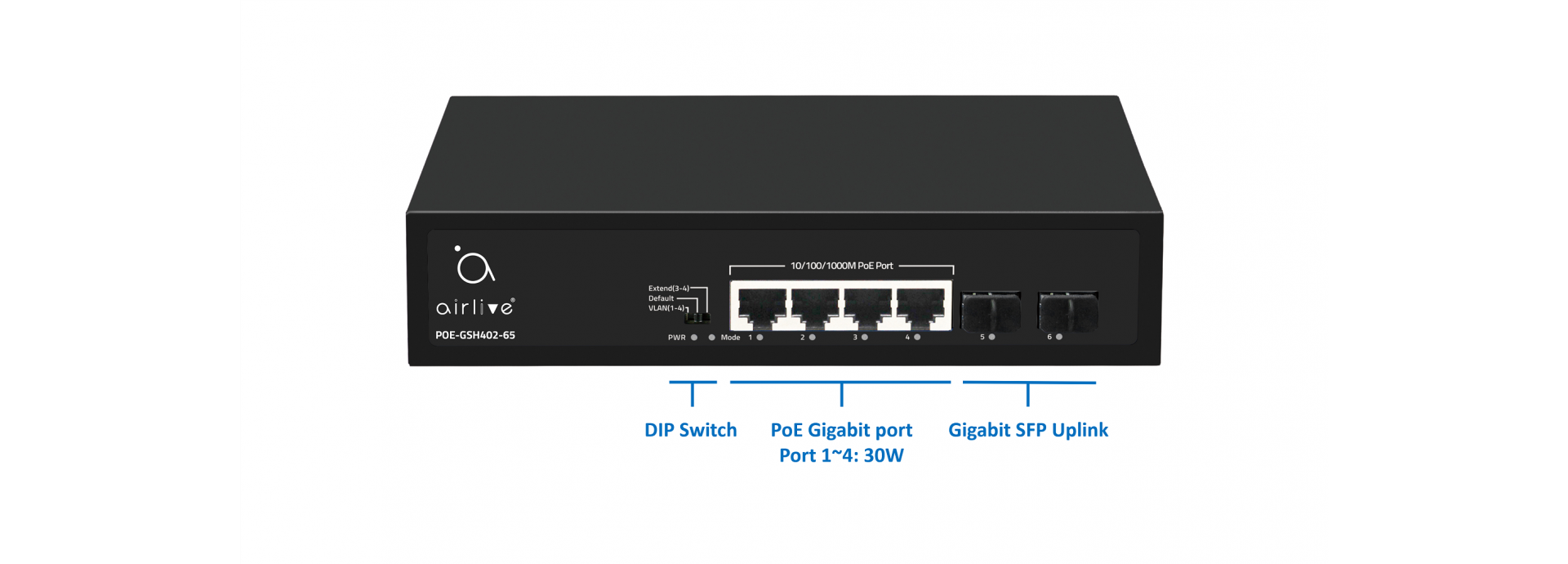 802.3af/at PoE Gigabit Switch, with 2x SFP Uplink