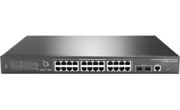 AI-L3POE-2TX2402-400: AirCore 26-Port L3 and AI Management 2.5GE PoE+ Switch, including 2*10G SFP+