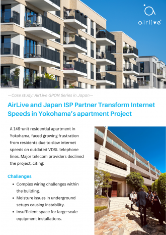 AirLive Case study: Japan Apartment Project with AirLive GPON Series